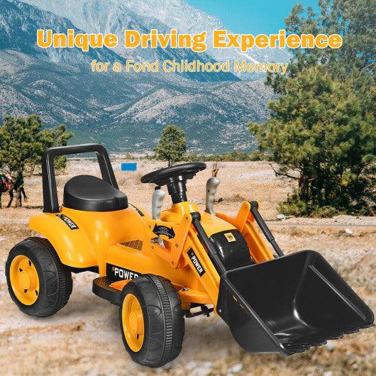 Kids Ride On Excavator Digger 6V Battery Powered Tractor -Yellow at Set Shop and Smile