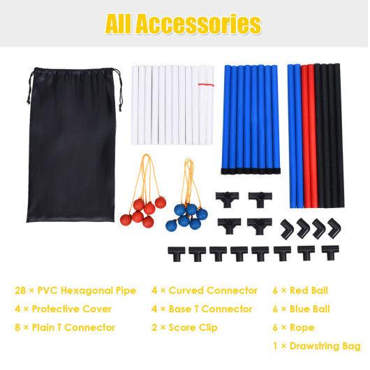 Ladder Ball Toss Game Bolas Score Tracker Carrying Bag at Set Shop and Smile