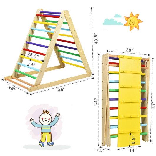 Foldable Wooden Climbing Triangle Indoor Home Climber Ladder at Set Shop and Smile