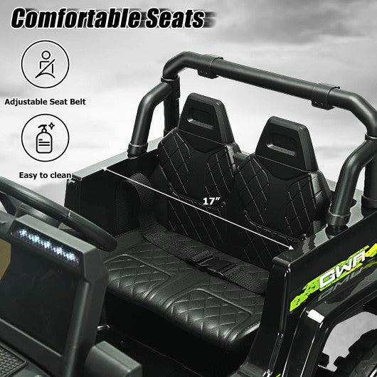 12V Kids Ride-on Jeep Car with 2.4 G Remote Control-Black at Set Shop and Smile