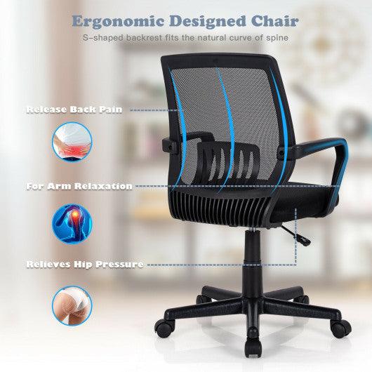 Mid-Back Mesh Height Adjustable Executive Chair with Lumbar Support at Set Shop and Smile