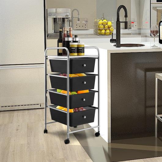 4 Drawers Metal Rolling Storage Cart at Set Shop and Smile