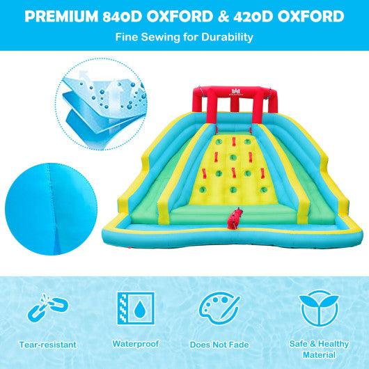 Inflatable Water Park Bounce House with Double Slide and Climbing Wall at Set Shop and Smile