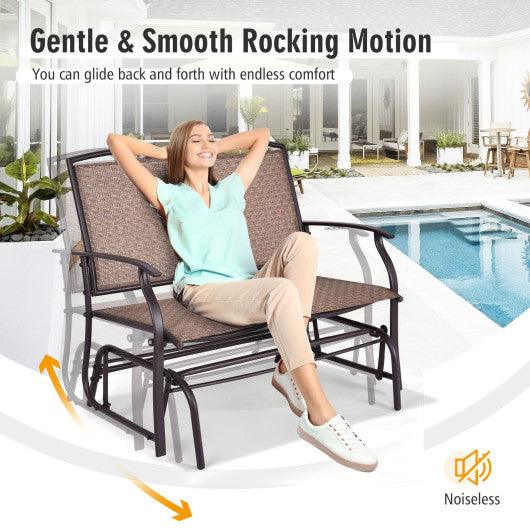 Iron Patio Rocking Chair for Outdoor Backyard and Lawn at Set Shop and Smile