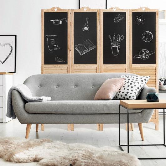 4-Panel Folding Privacy Room Divider Screen with Chalkboard at Set Shop and Smile