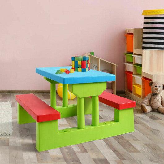 Kids Picnic Folding Table and Bench with Umbrella at Set Shop and Smile