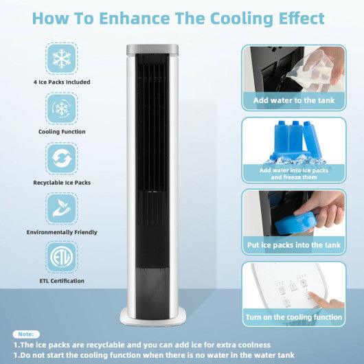 3-In-1 Portable Evaporative Air Cooler with Timer-White at Set Shop and Smile