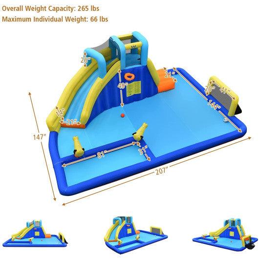 6-in-1 Inflatable Water Slides with Blower for Kids at Set Shop and Smile