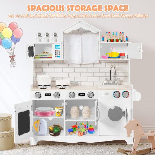 Wooden Kids Kitchen with Washing Machine at Set Shop and Smile