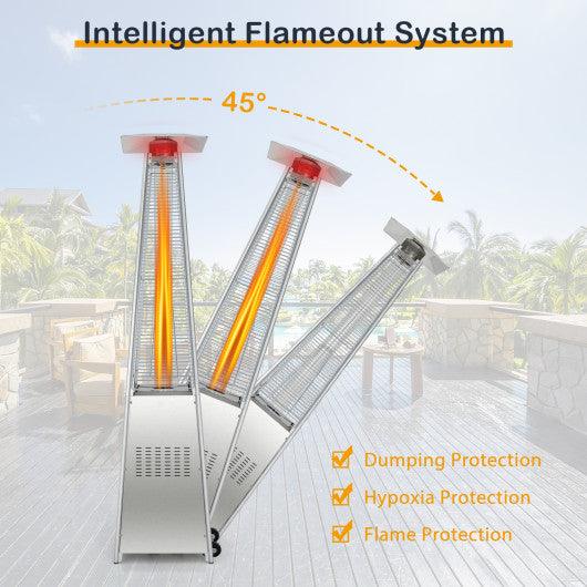 42000 BTU Pyramid Patio Heater with Wheels - Costway - NP10129 - Set Shop and Smile