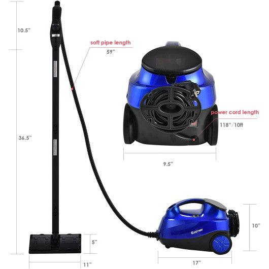 2000W Heavy Duty Multi-purpose Steam Cleaner Mop with Detachable Handheld Unit-Blue at Set Shop and Smile
