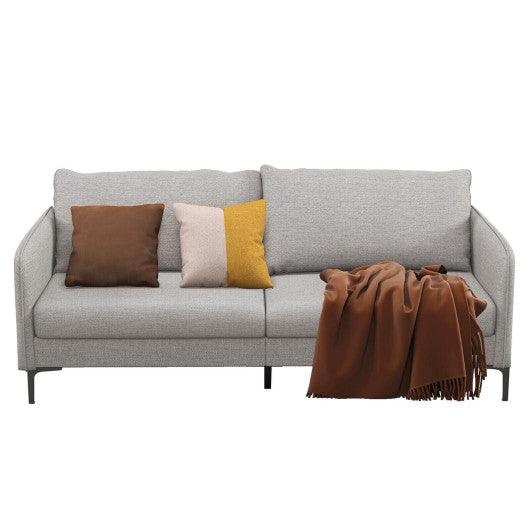 Modern 76 Inch Loveseat Sofa Couch for Apartment Dorm with Metal Legs-Gray at Set Shop and Smile