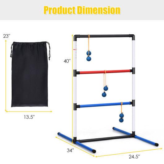 Ladder Ball Toss Game Bolas Score Tracker Carrying Bag at Set Shop and Smile
