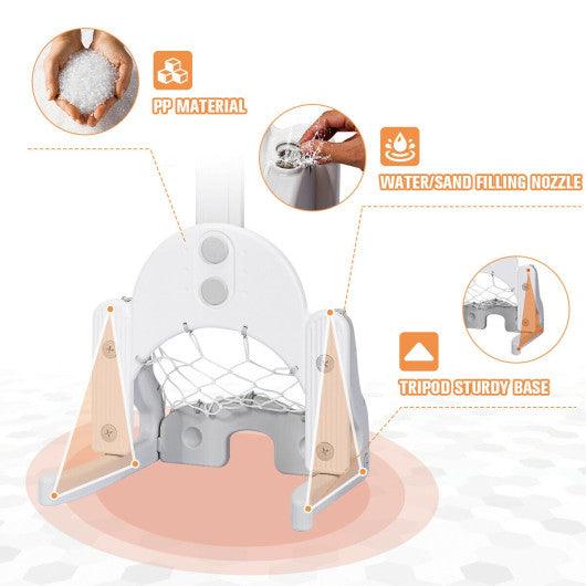 3 in 1 Kids Basketball Hoop Set with Balls-White at Set Shop and Smile