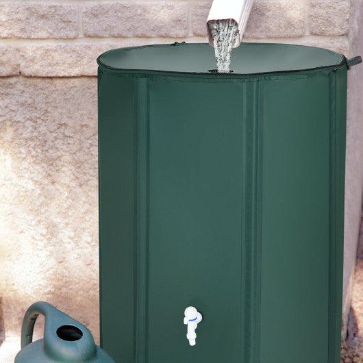 100 Gallon Portable Rain Barrel Water Collector Tank with Spigot Filter at Set Shop and Smile