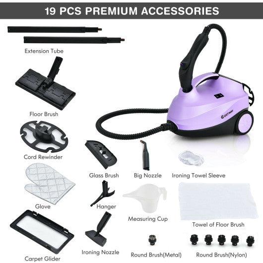 2000W Heavy Duty Multi-purpose Steam Cleaner Mop with Detachable Handheld Unit-Purple at Set Shop and Smile