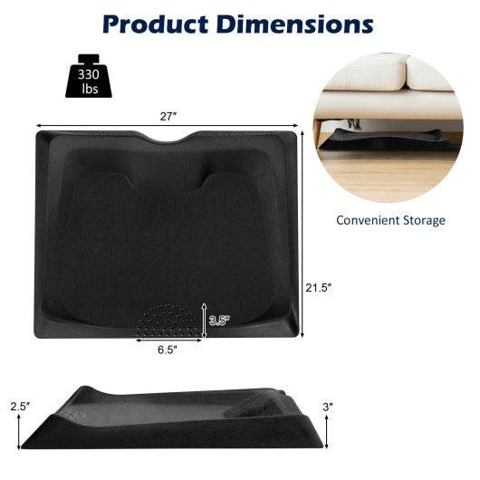 Portable Anti-Fatigue Standing Mat with Massage Point and Diverse Terrain for Office and Home-Black at Set Shop and Smile