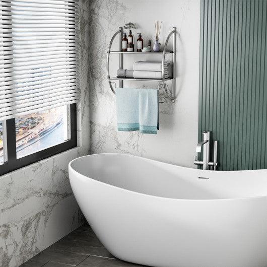 2-Tier Wall Mount Shower Organizer Towel Storage Rack at Set Shop and Smile