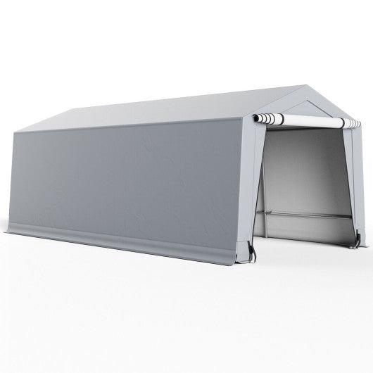 10 x 16/10 x 20 Feet Outdoor Heavy-Duty Carport with 2 Doors-10 x 20 ft at Set Shop and Smile