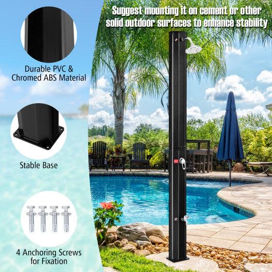 7.2 Feet Adjustable Outdoor Solar Heating Shower Head at Set Shop and Smile