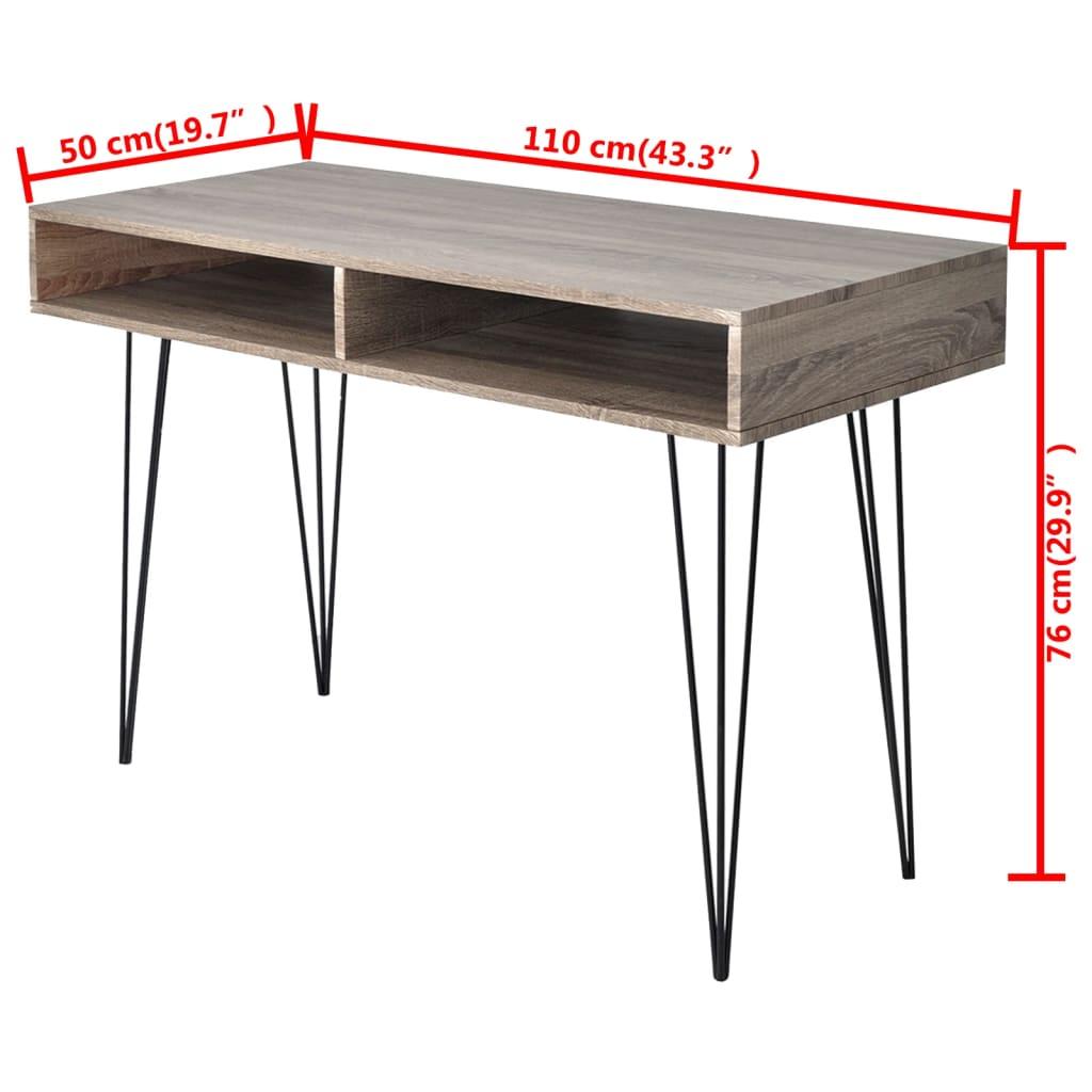 Desk with 2 Compartments Gray at Set Shop and Smile