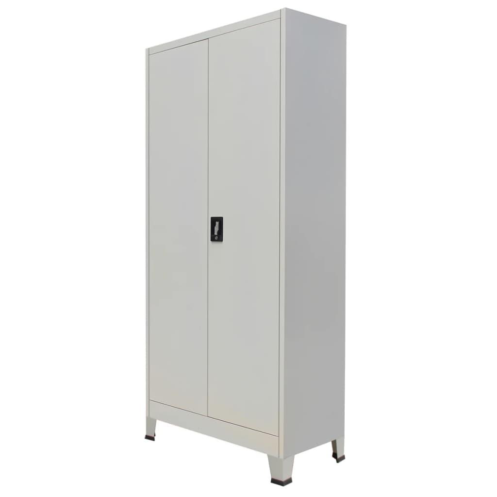 Office Cabinet with 2 Doors Steel 35.4"x15.7"x70.9" Gray at Set Shop and Smile