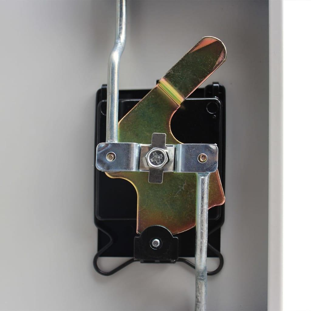 Office Cabinet with 2 Doors Steel 35.4"x15.7"x70.9" Gray at Set Shop and Smile