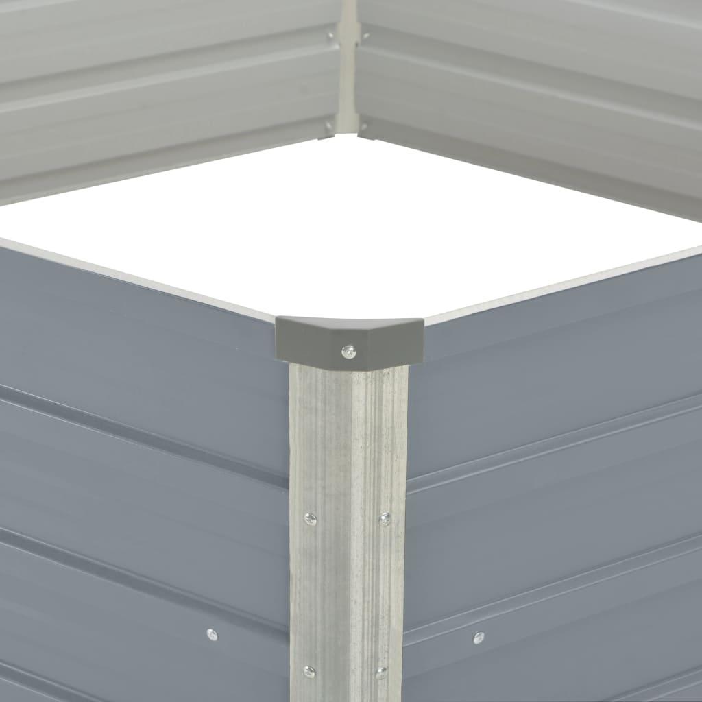 Raised Garden Bed 50.8"x50.8"x18.1" Galvanized Steel Gray at Set Shop and Smile