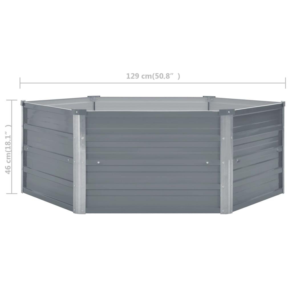 Raised Garden Bed 50.8"x50.8"x18.1" Galvanized Steel Gray at Set Shop and Smile
