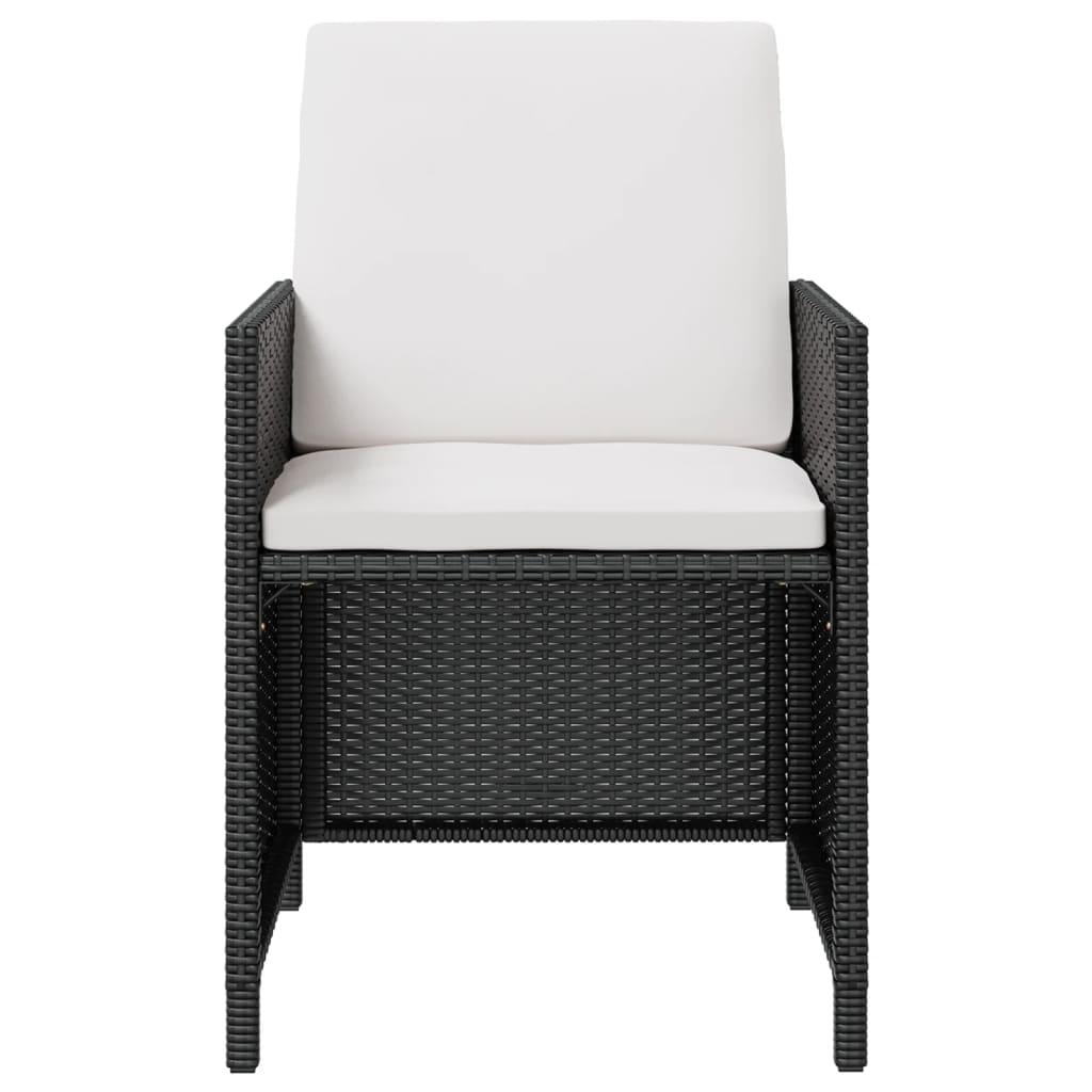 11 Piece Patio Dining Set Poly Rattan and Acacia Wood Black at Set Shop and Smile