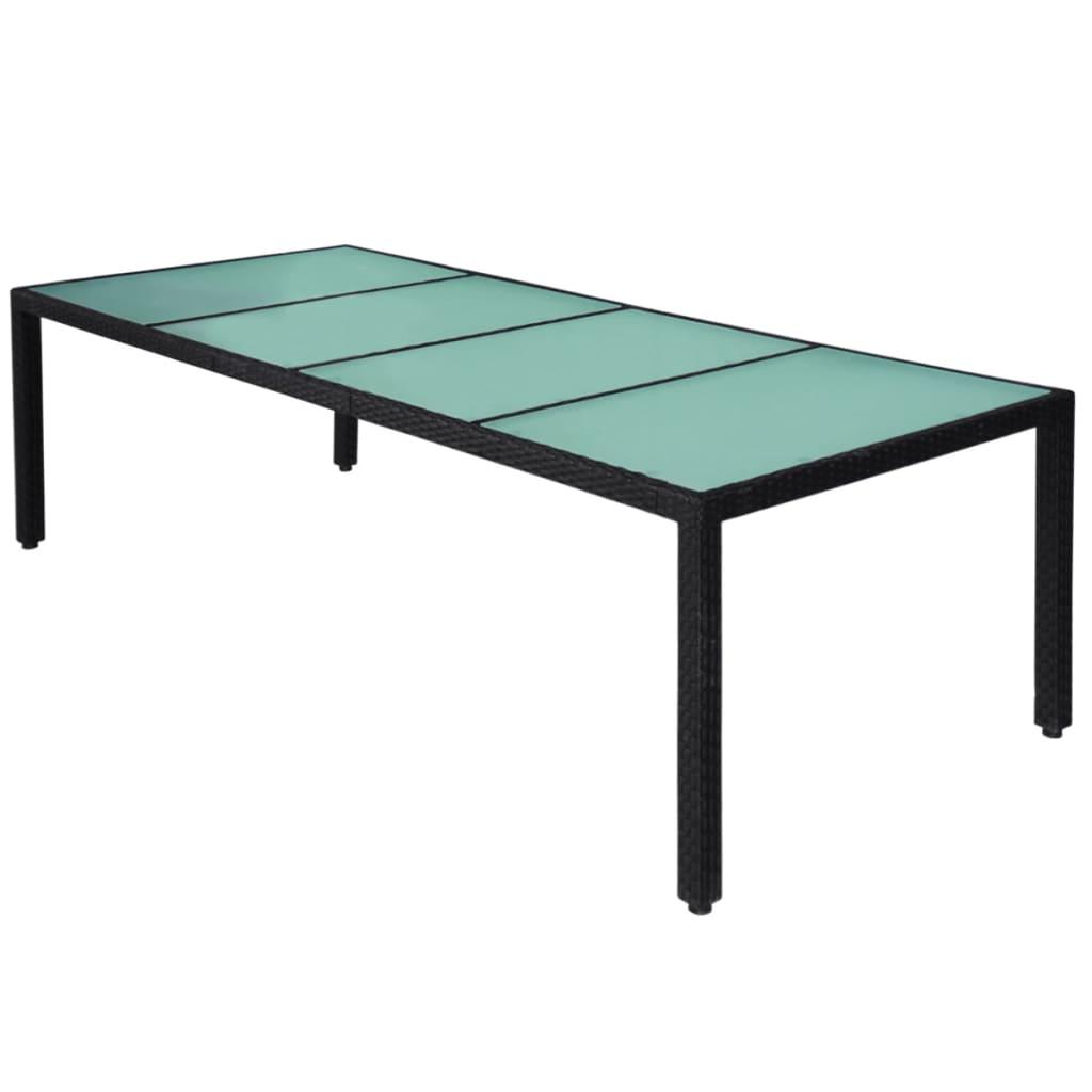 11 Piece Patio Dining Set with Cushions Poly Rattan Black at Set Shop and Smile