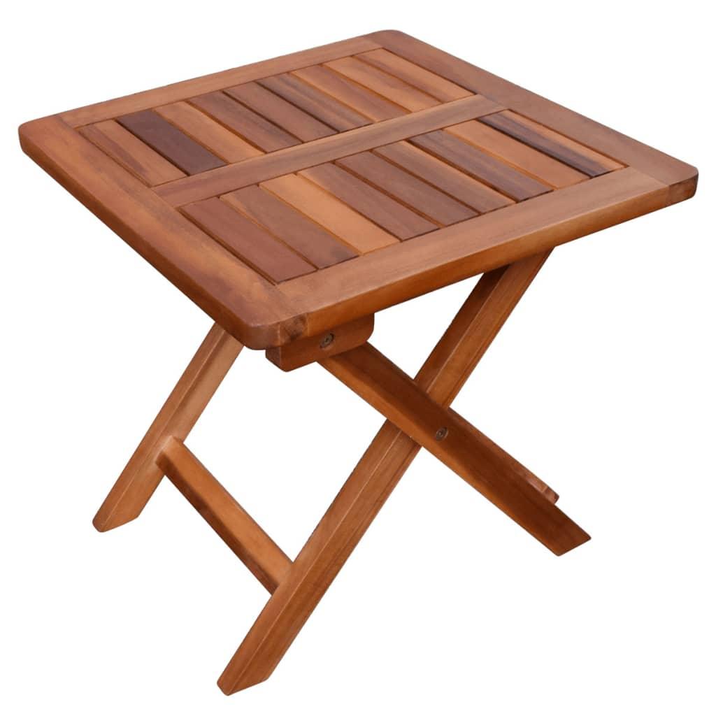 Sun Lounger with Table Solid Acacia Wood at Set Shop and Smile