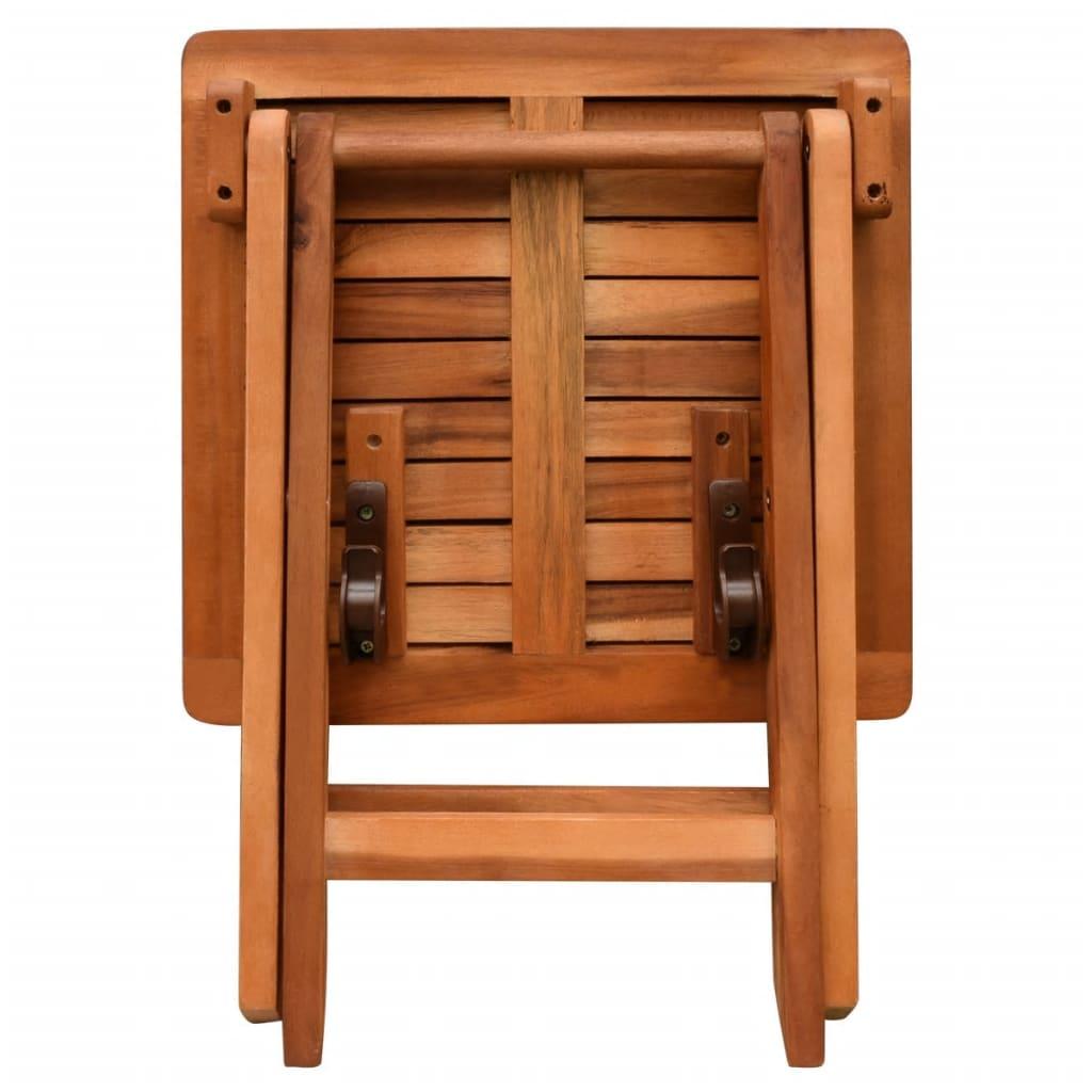 Sun Lounger with Table Solid Acacia Wood at Set Shop and Smile