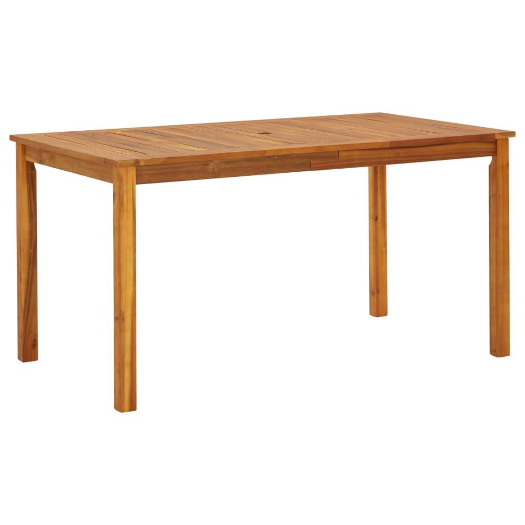 Patio Table 55.1"x31.5"x29.1" Solid Acacia Wood at Set Shop and Smile