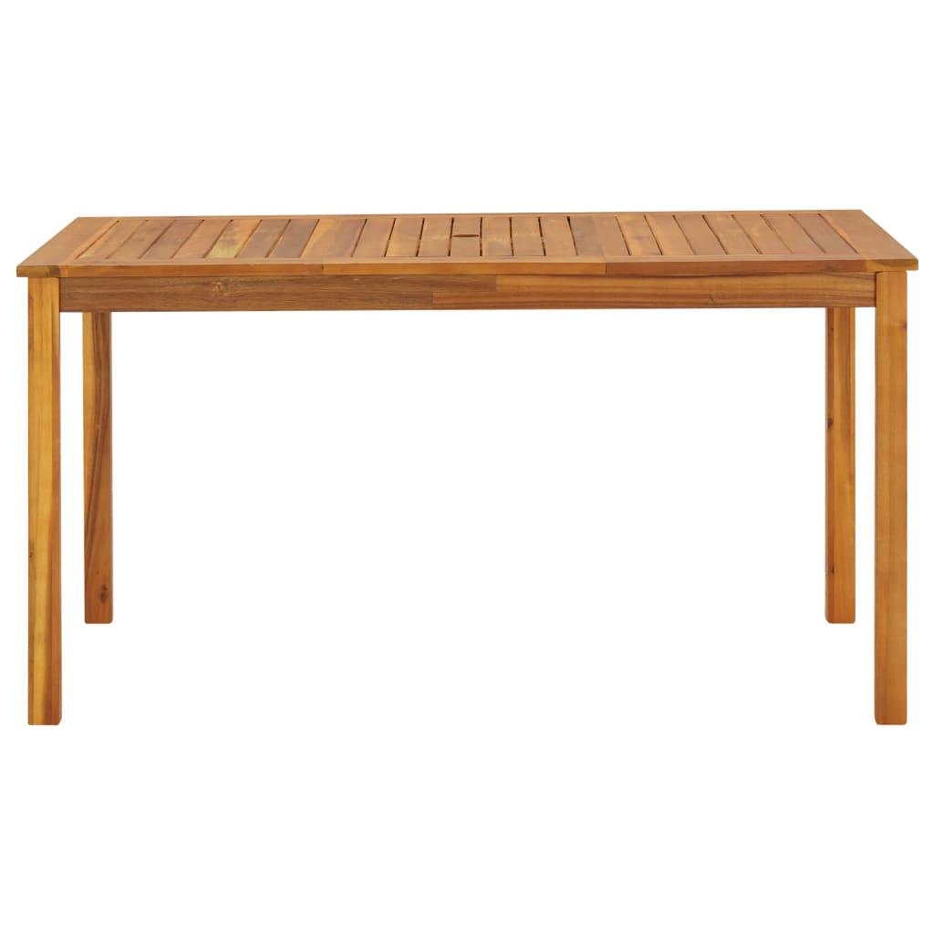 Patio Table 55.1"x31.5"x29.1" Solid Acacia Wood at Set Shop and Smile