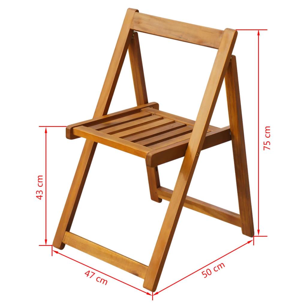 Folding Patio Chairs 2 pcs Solid Acacia Wood at Set Shop and Smile