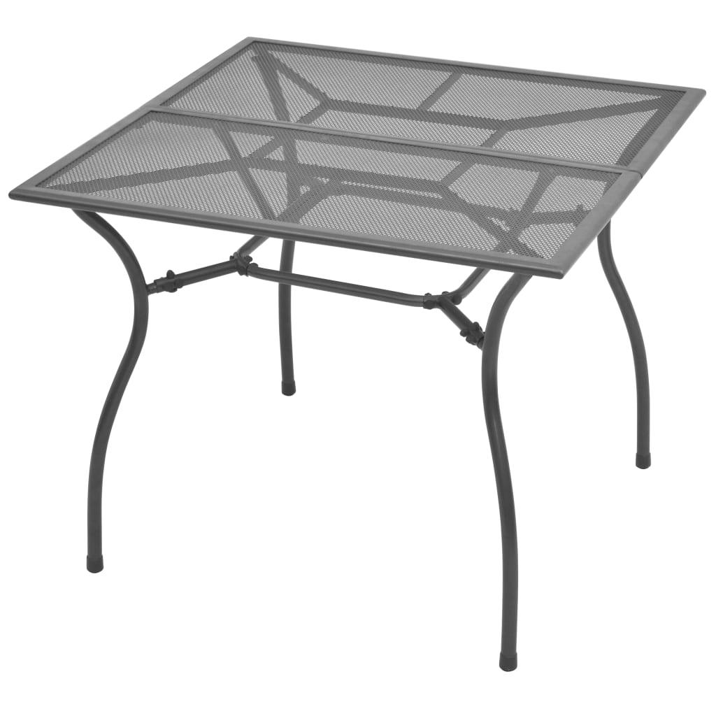 Patio Table 35.4"x35.4"x28.3" Steel Mesh at Set Shop and Smile