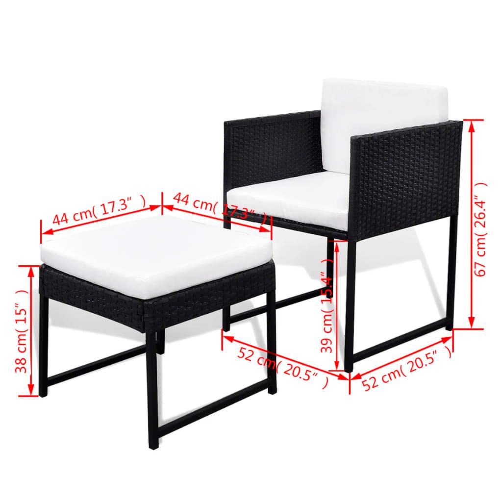 11 Piece Patio Dining Set with Cushions Poly Rattan Black at Set Shop and Smile