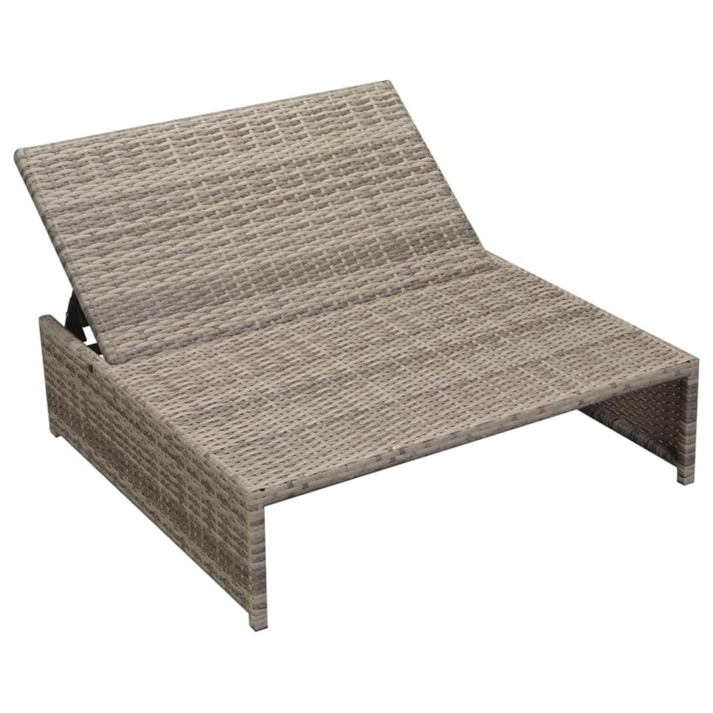 Patio Lounge Set 15 Pieces Poly Rattan Gray at Set Shop and Smile