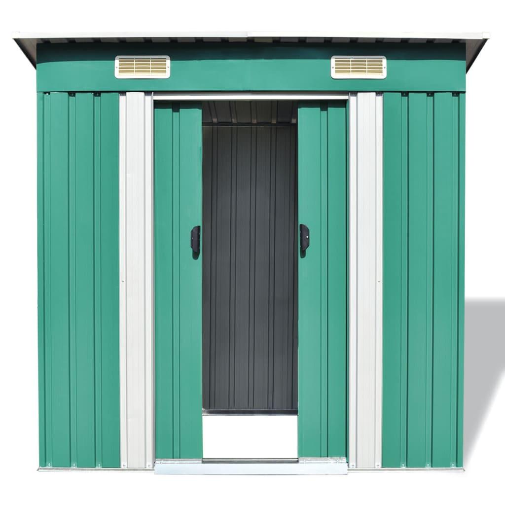 Garden Shed Green Metal 74.8"x48.8"x71.3" at Set Shop and Smile