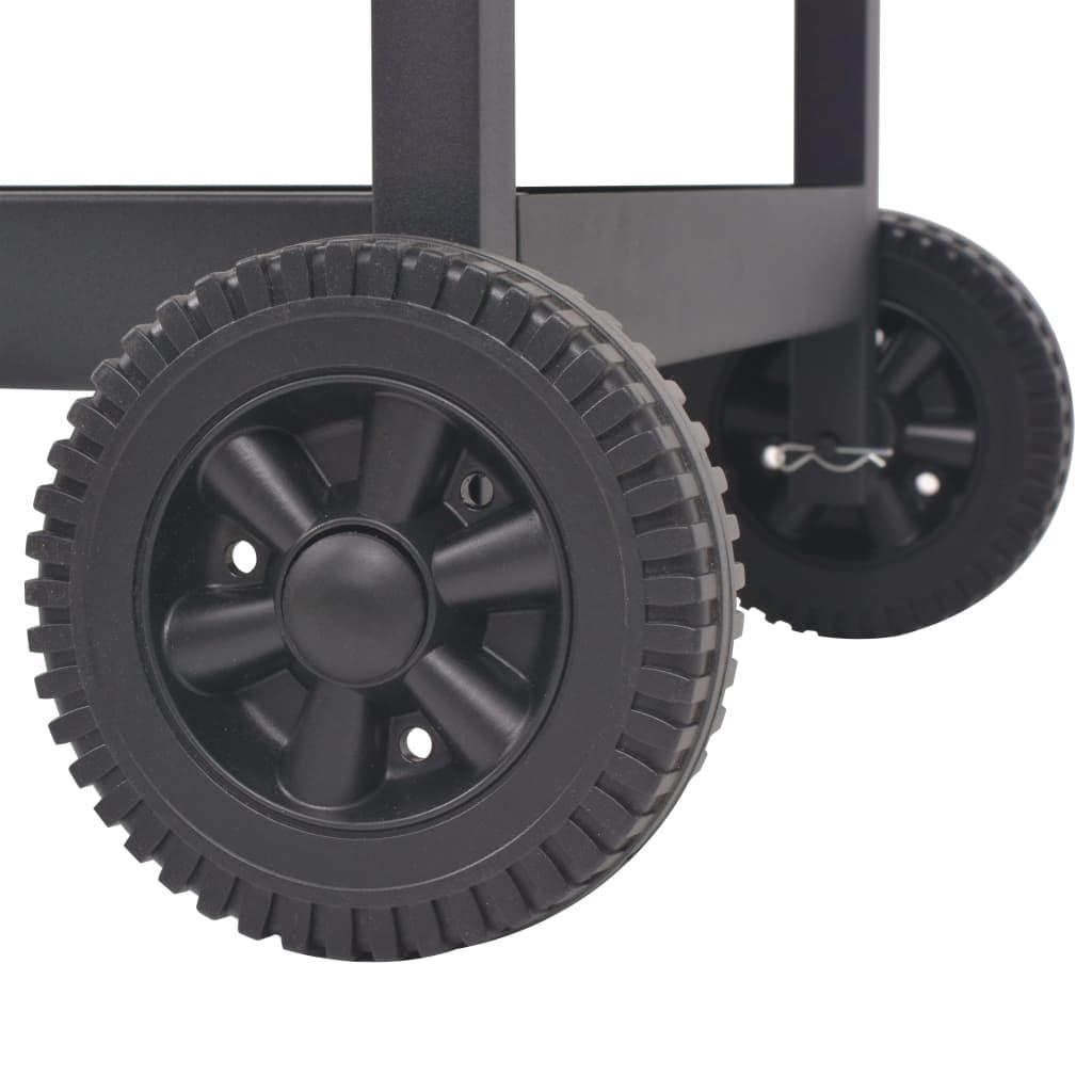 BBQ Charcoal Smoker with Bottom Shelf Black at Set Shop and Smile