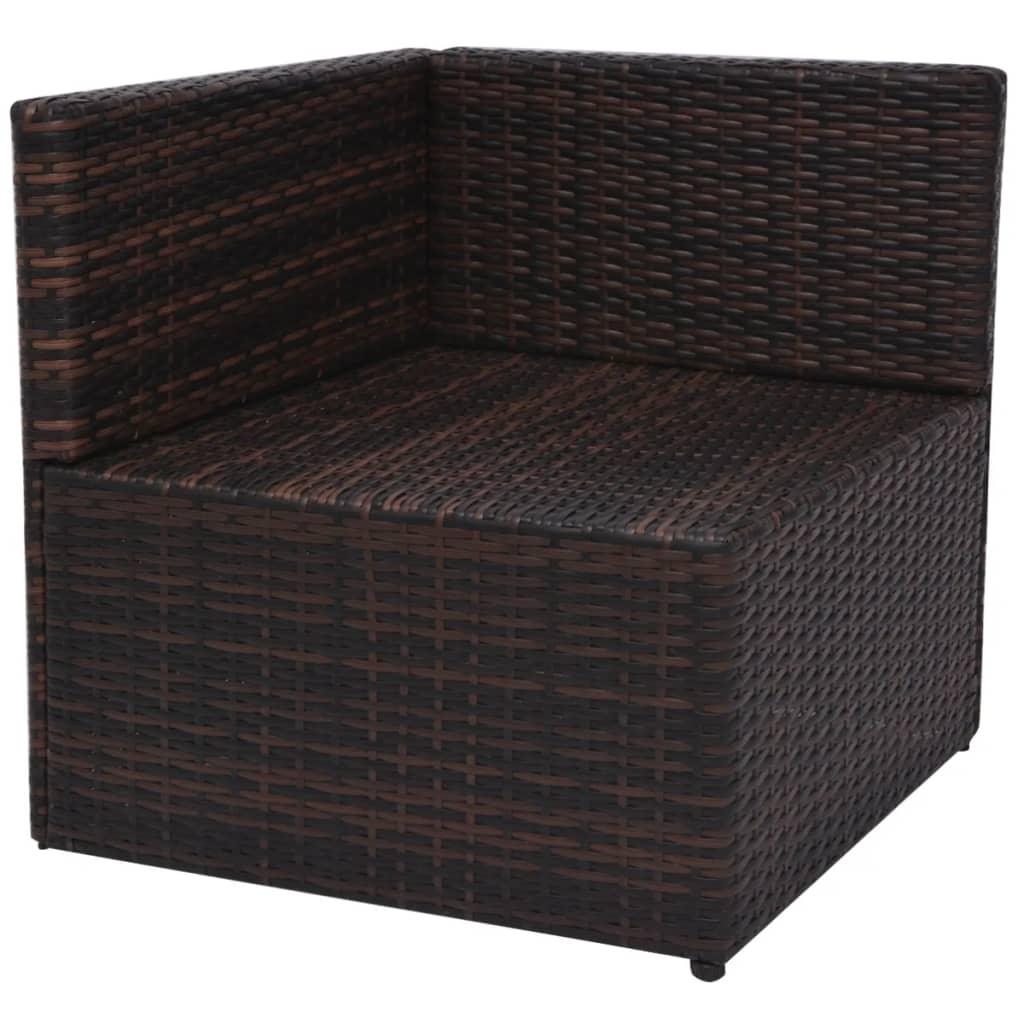 Patio Sofa Set 13 Pieces Poly Rattan Brown at Set Shop and Smile