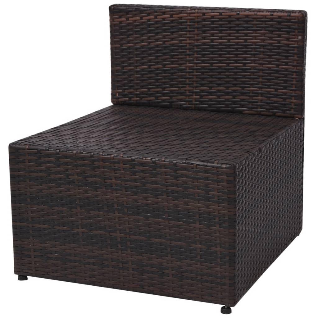 Patio Sofa Set 13 Pieces Poly Rattan Brown at Set Shop and Smile