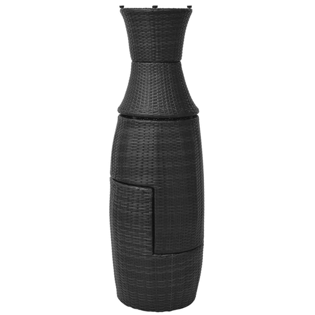 3 Piece Bistro Set with Cushions Poly Rattan Black at Set Shop and Smile