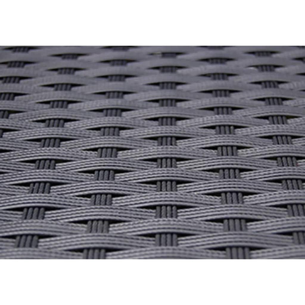 5 Piece Patio Dining Set with Cushions Poly Rattan Black at Set Shop and Smile