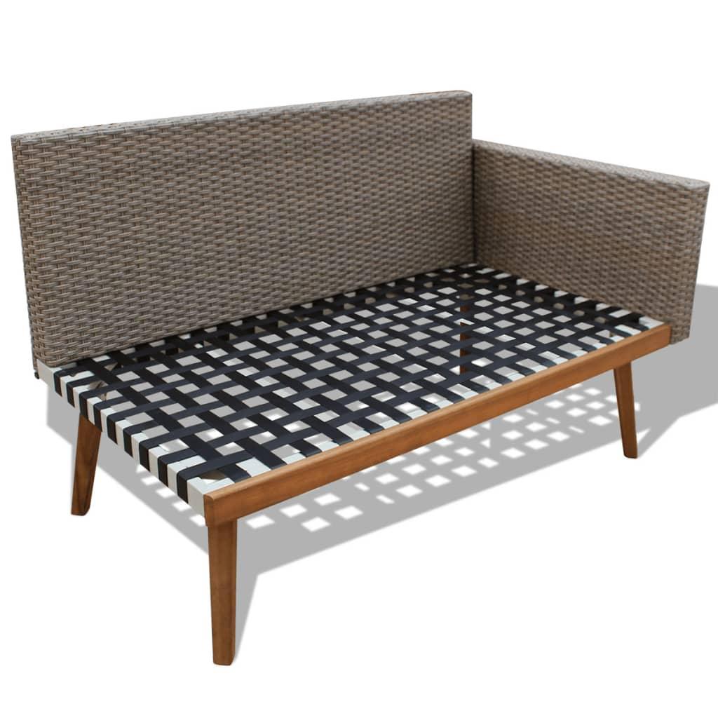 4 Piece Patio Lounge Set with Cushions Poly Rattan Gray at Set Shop and Smile
