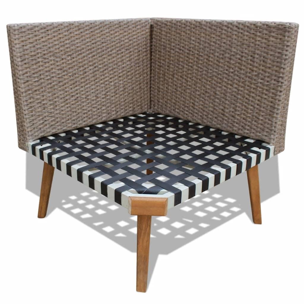 4 Piece Patio Lounge Set with Cushions Poly Rattan Gray at Set Shop and Smile