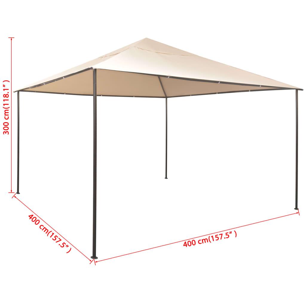 Gazebo Pavilion Tent Canopy 157.5"x157.5" Steel Beige at Set Shop and Smile