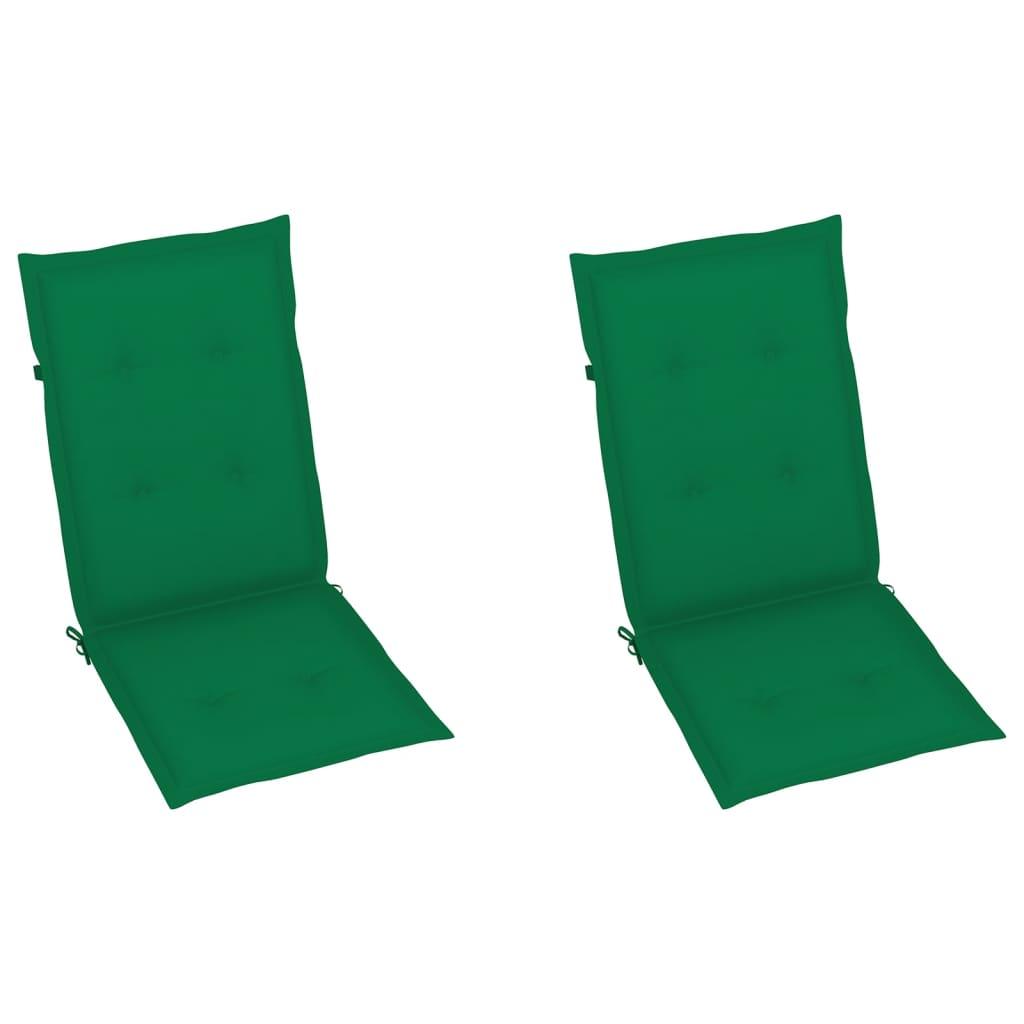 Garden Chair Cushions 2 pcs Green 47.2"x19.7"x1.2" at Set Shop and Smile