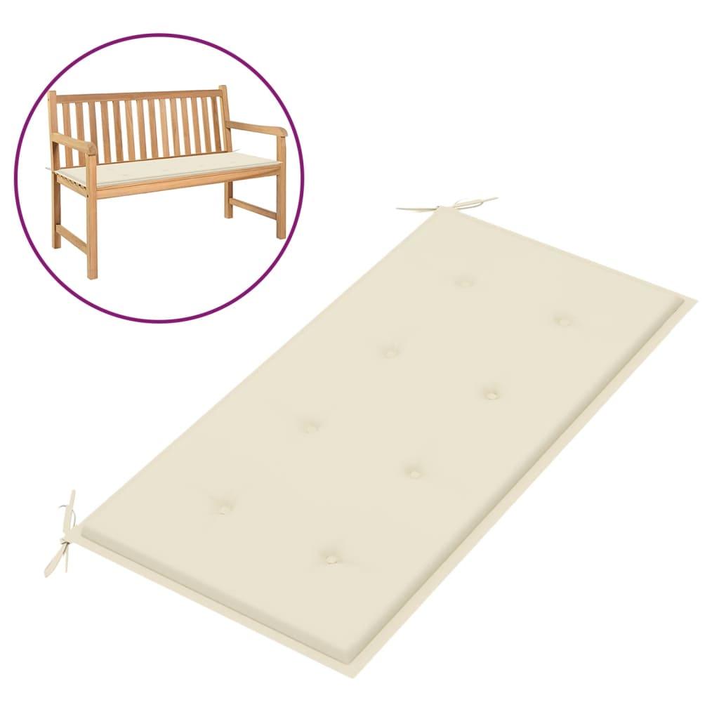 Garden Bench Cushion Cream 39.4"x19.7"x1.2" at Set Shop and Smile